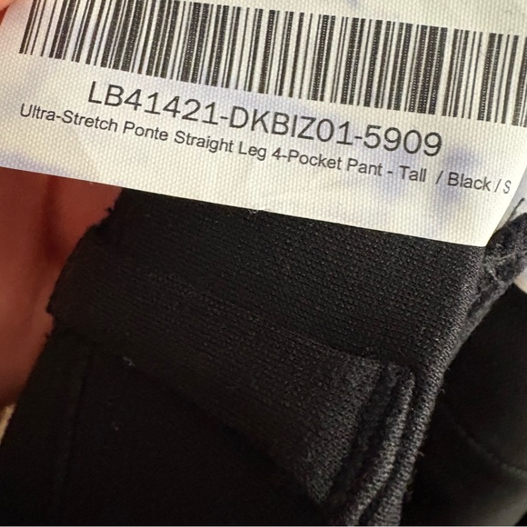 Quince Black Ultra Stretch Ponte Straight Leg 4 Pocket Pants NWT Small TALL Work - Picture 14 of 16